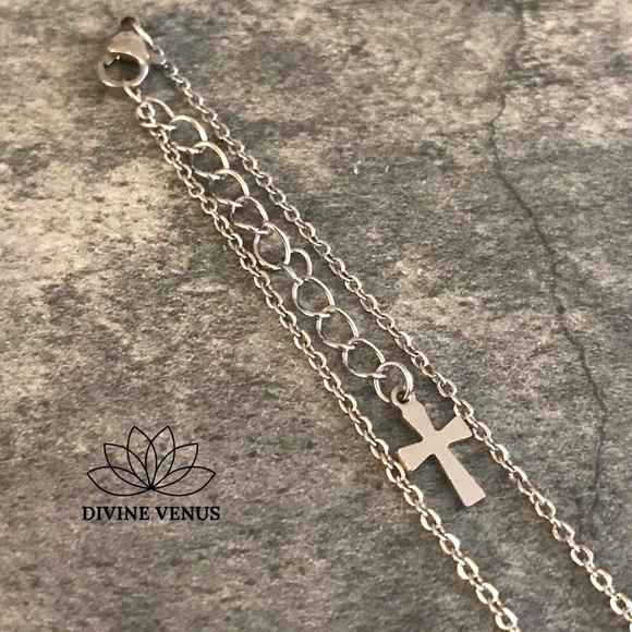 Sideways Cross Necklace - Picture 7 of 8